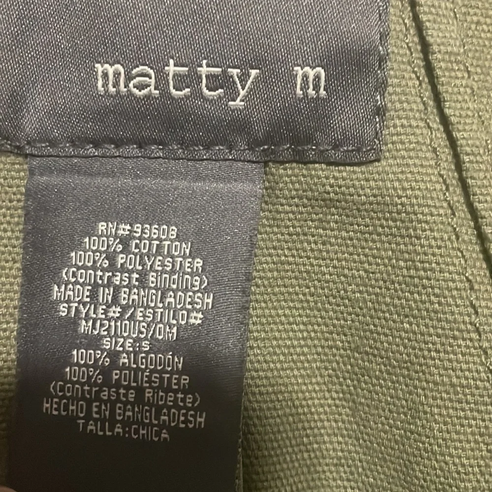 Matty M Army Green Utility anorak style Jacket with optional folded sleeves - Picture 5 of 13